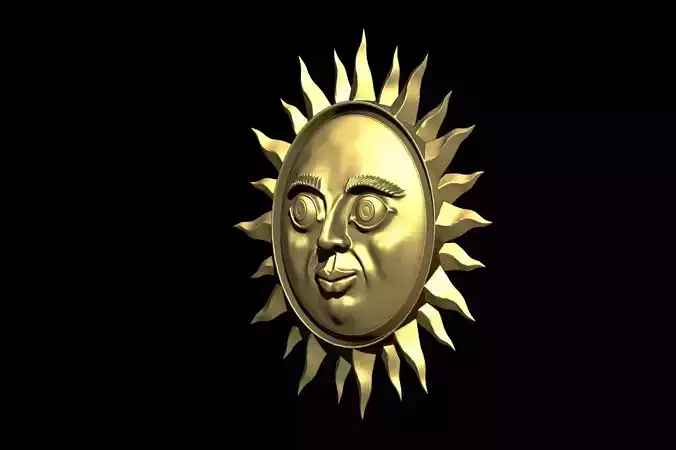 Sun face and Sun Ring 3D model