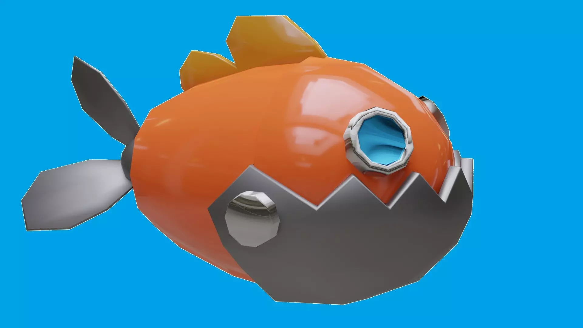 Fish Game Low-poly 3D model_0