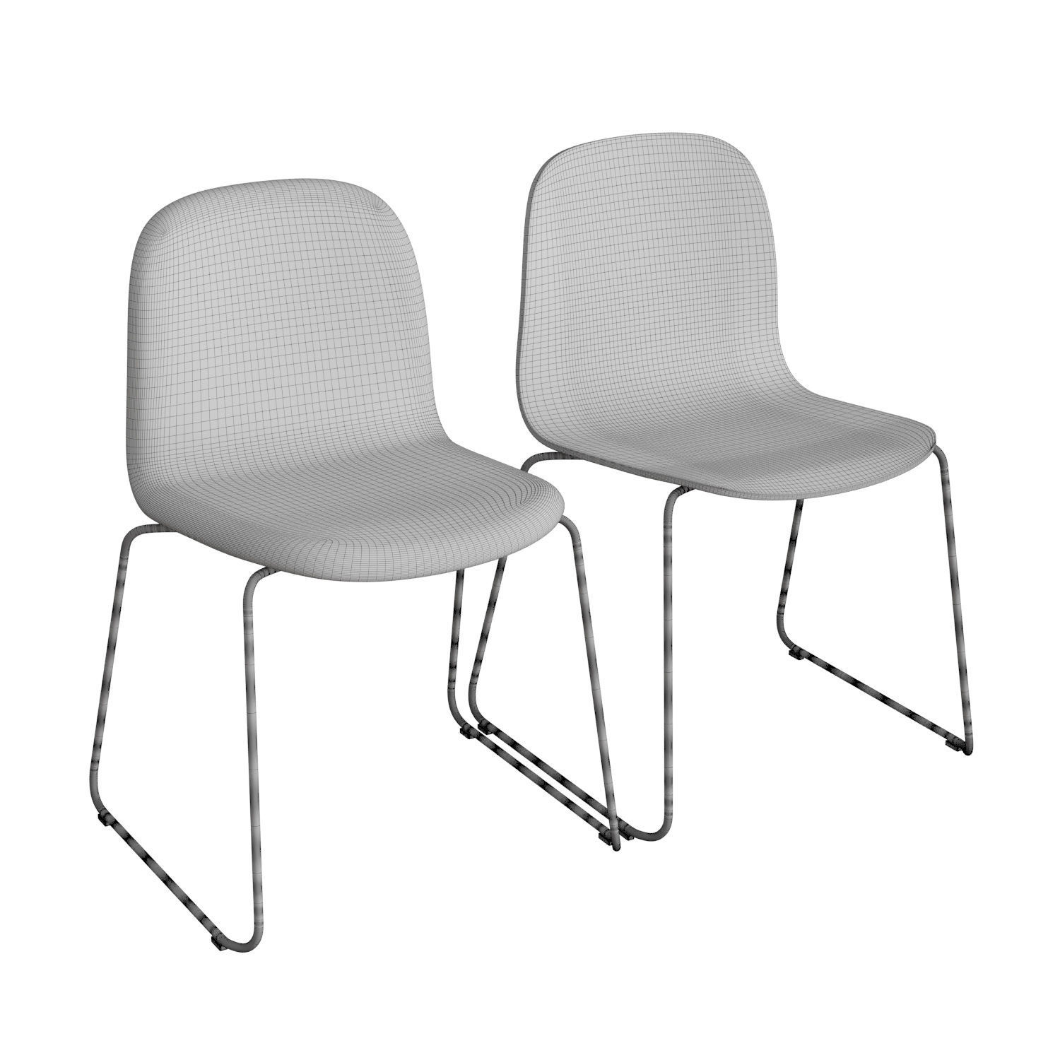 Visu Sled Base Chair 3D model_4
