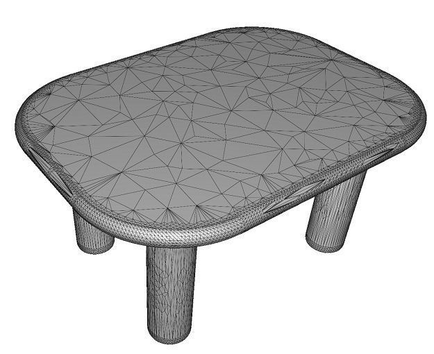 Stunning Dining Table Low-poly 3D model_3
