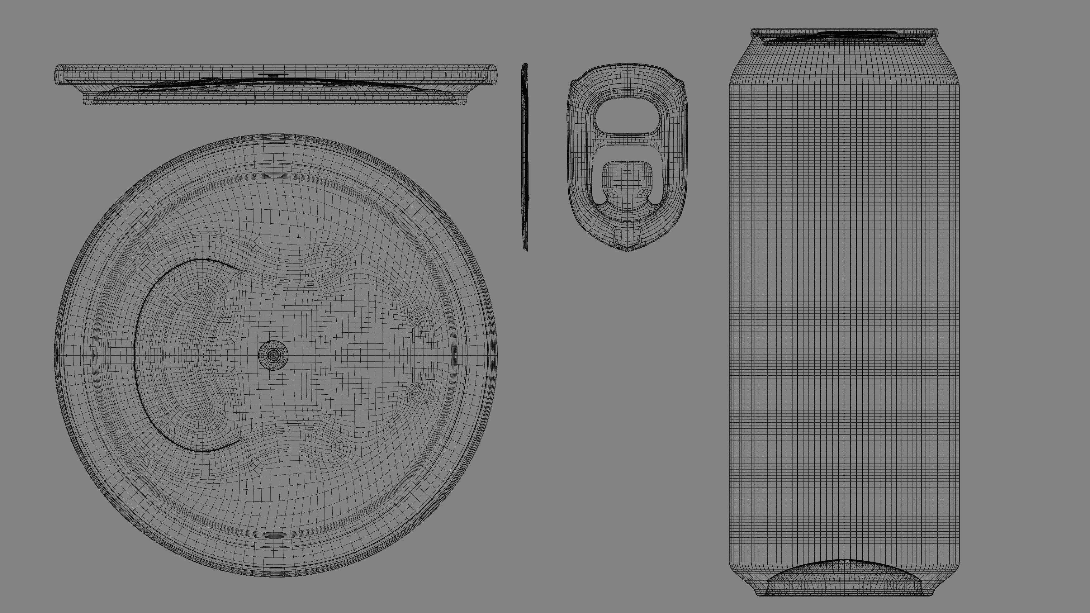 Standard 500ml Beverage Can with Dense Water Drops 3D model_11