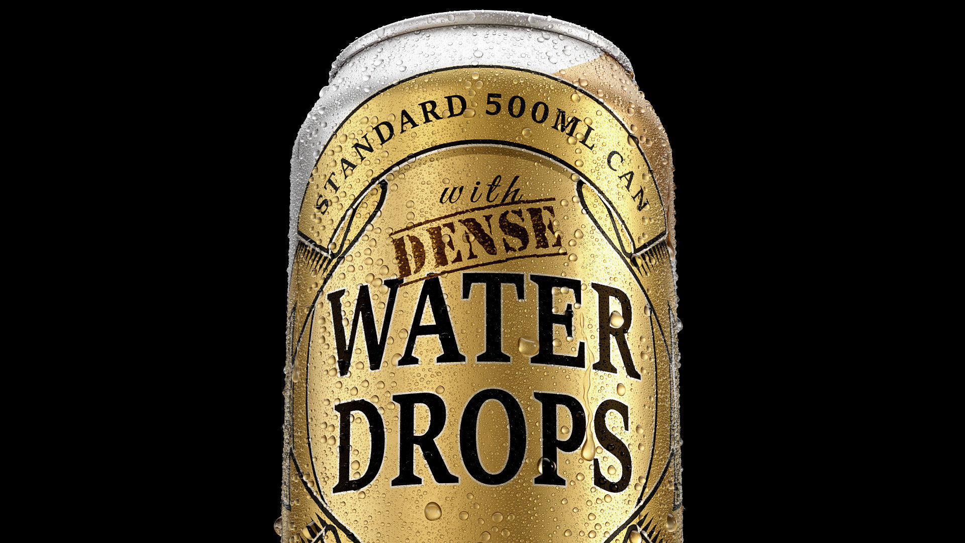 Standard 500ml Beverage Can with Dense Water Drops 3D model_16