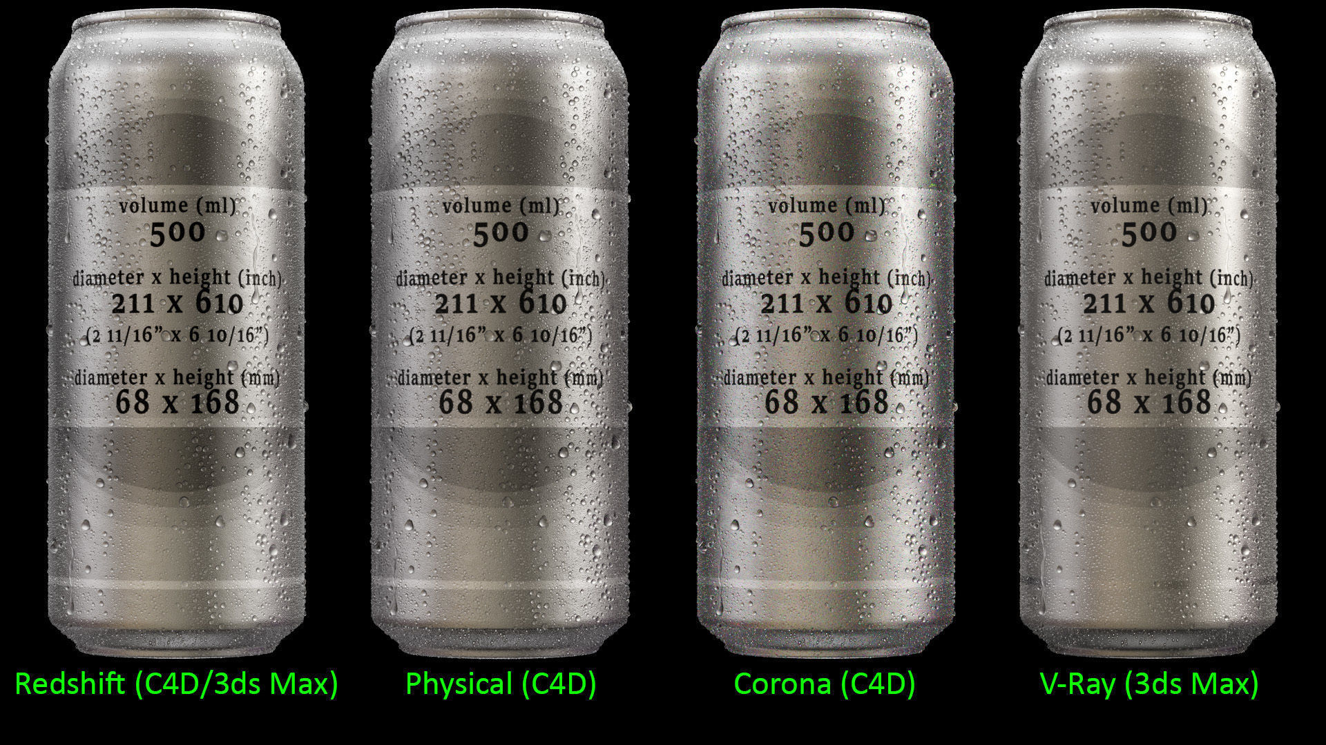Standard 500ml Beverage Can with Dense Water Drops 3D model_14