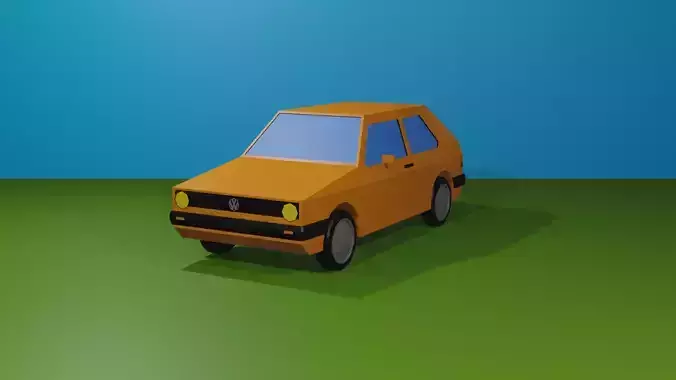 VW Golf I Low Poly