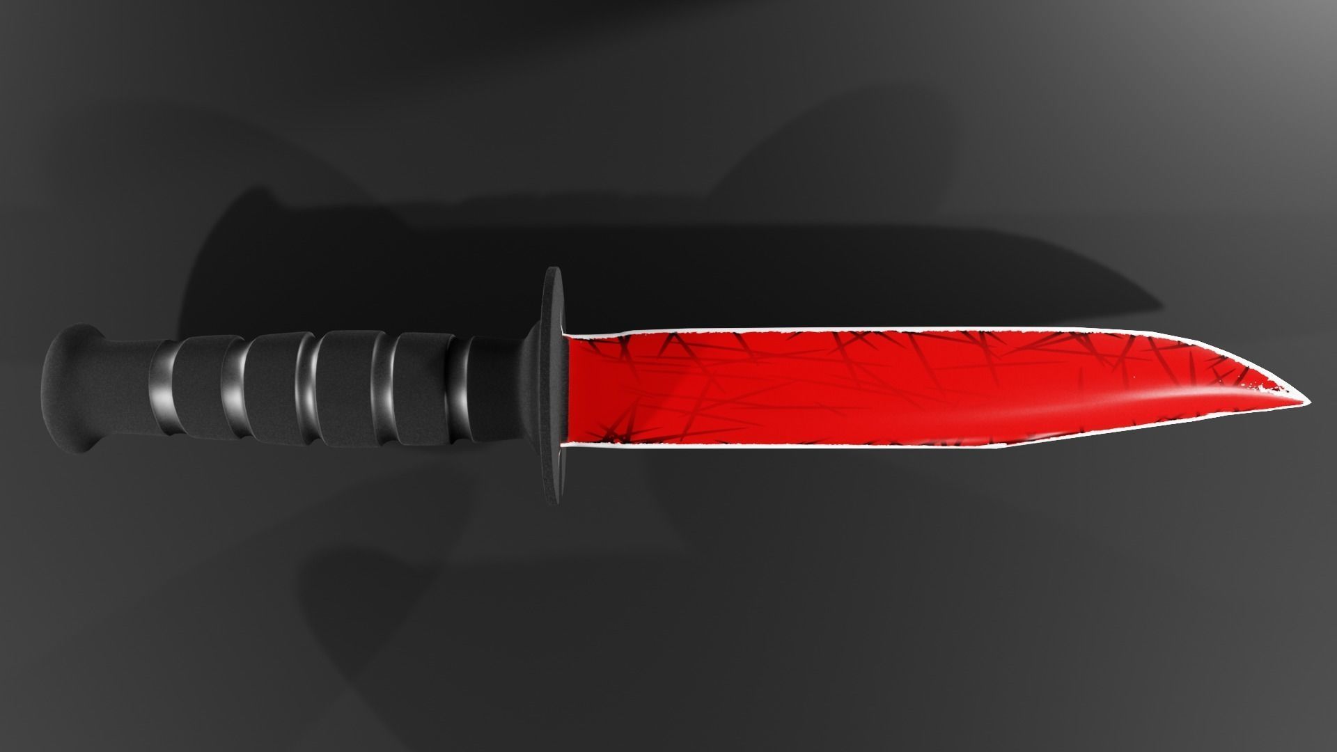 Bayonet pack Low-poly 3D model_2