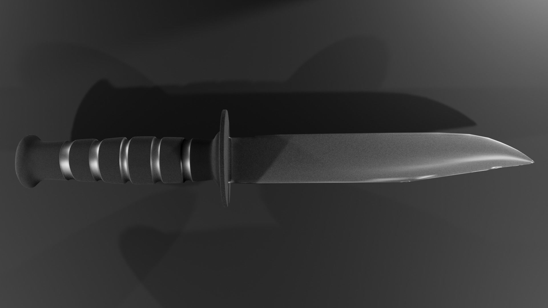 Bayonet pack Low-poly 3D model_1
