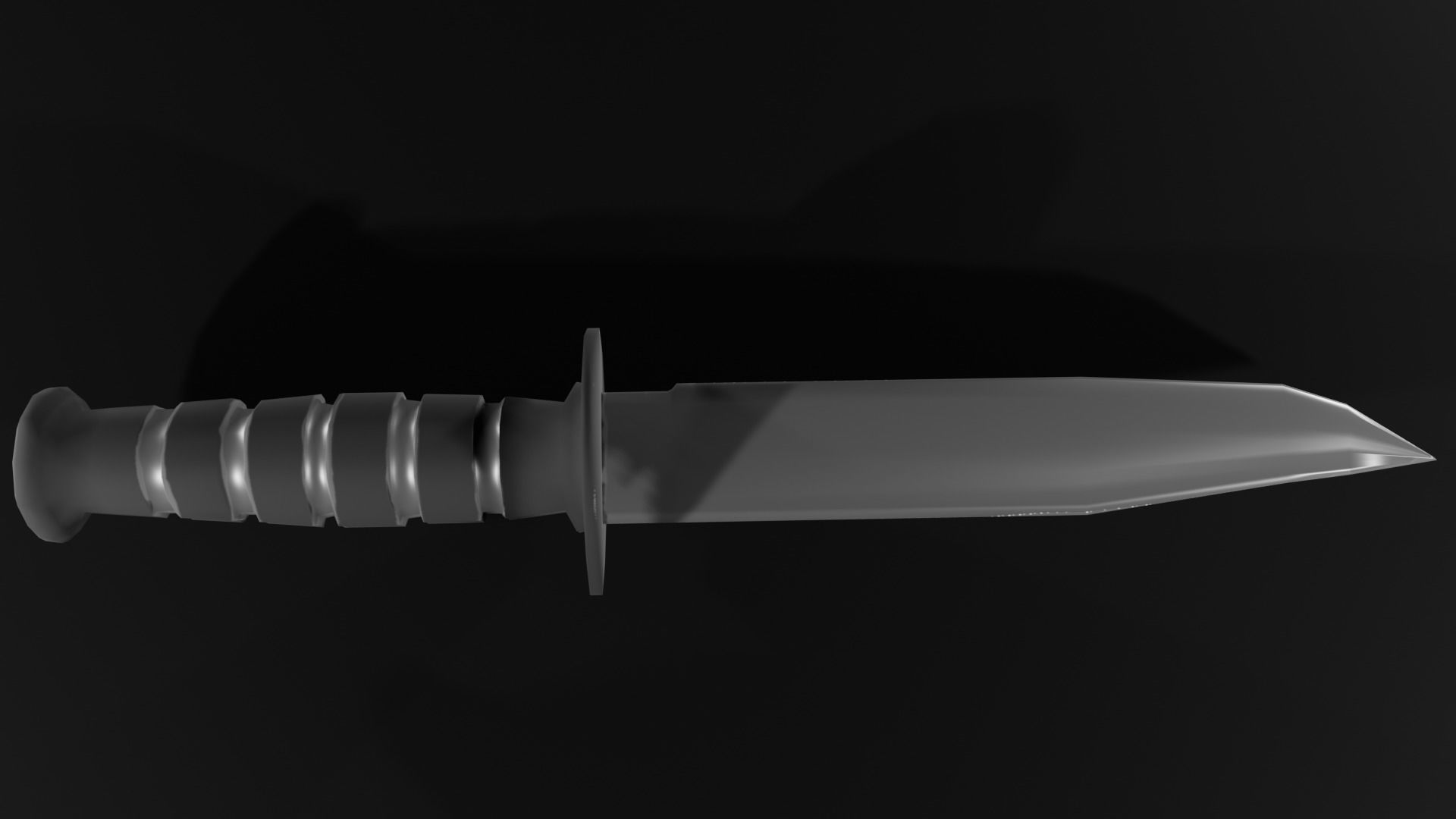 Bayonet pack Low-poly 3D model_4