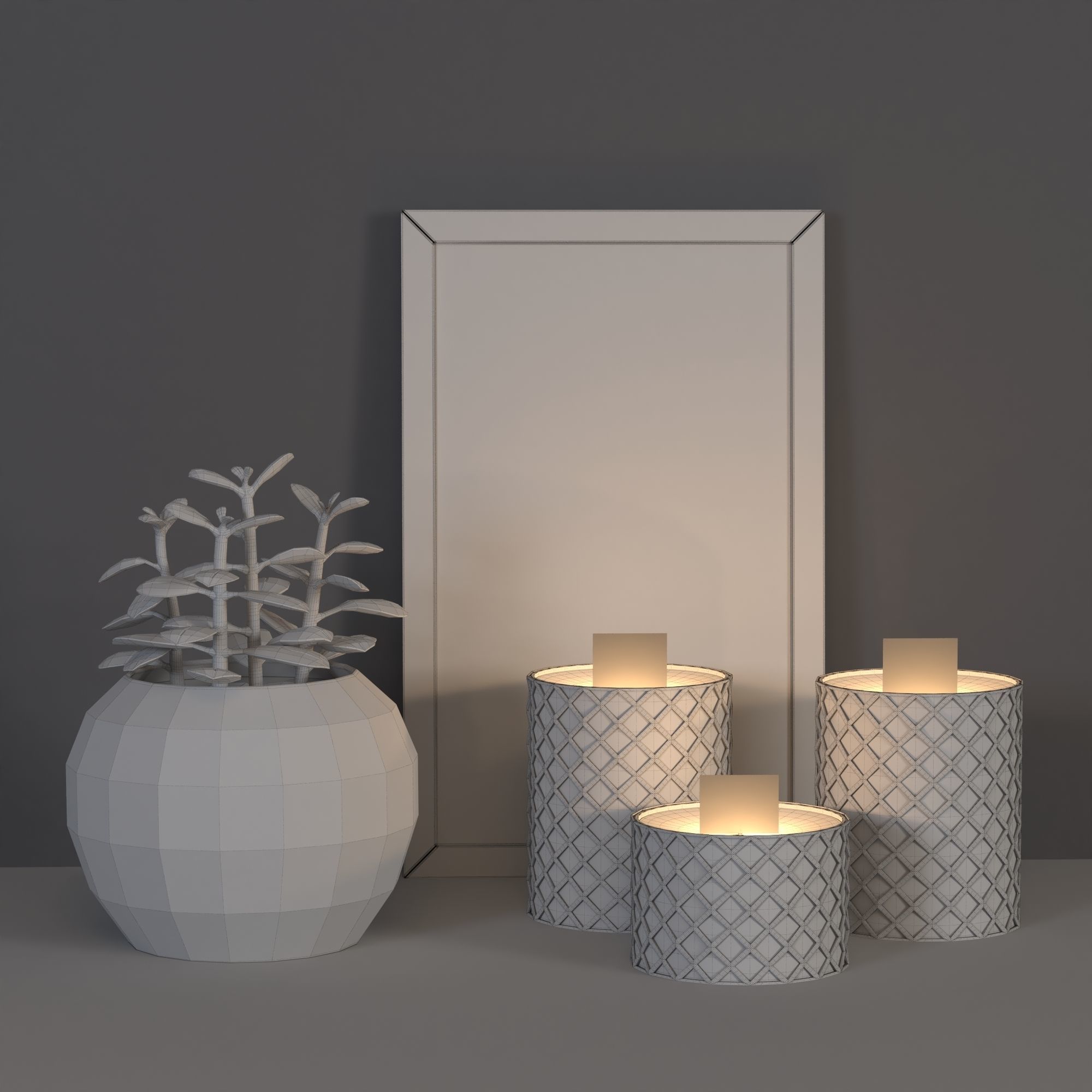 Decorative set 01 Free 3D model_1