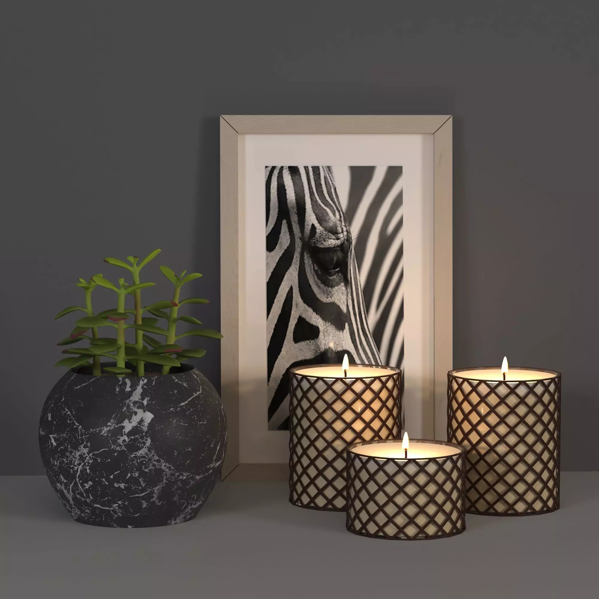 Decorative set 01 Free 3D model_0