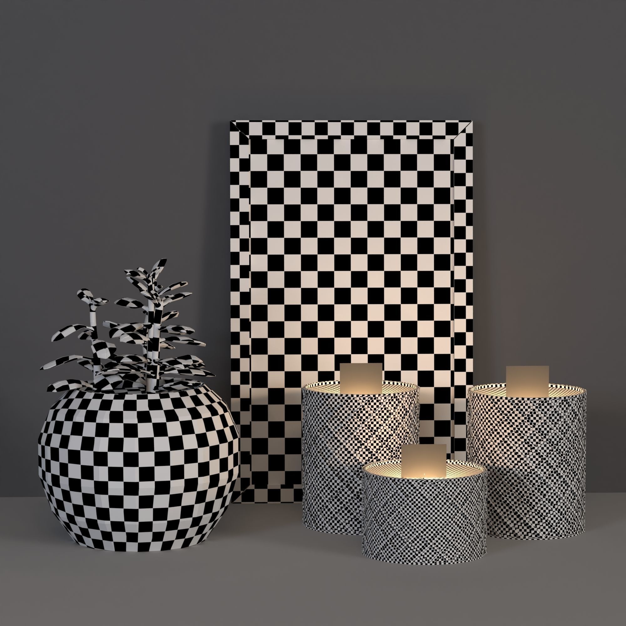 Decorative set 01 Free 3D model_2