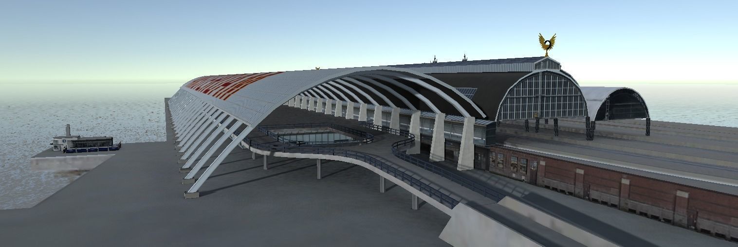 Amsterdam Cetraal station low-poly 3d model 3D model_5