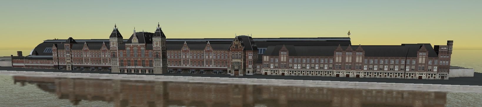 Amsterdam Cetraal station low-poly 3d model 3D model_1