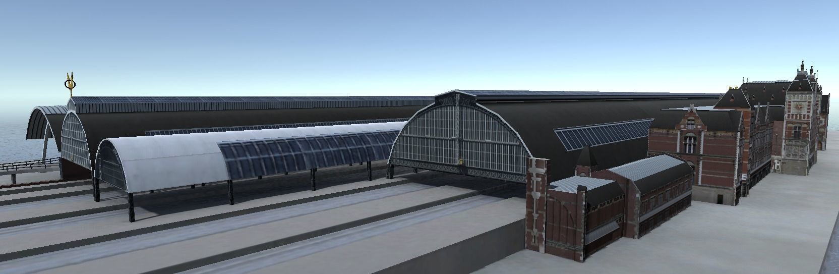 Amsterdam Cetraal station low-poly 3d model 3D model_6