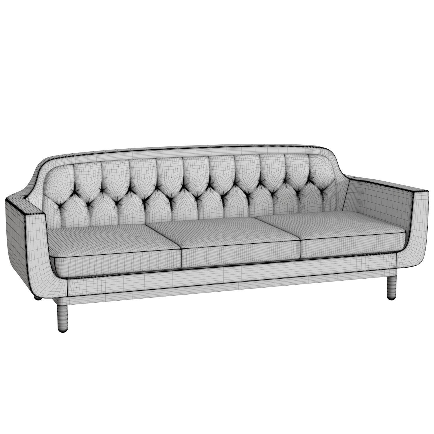 Onkel Sofa 3 Seater 3D model_4