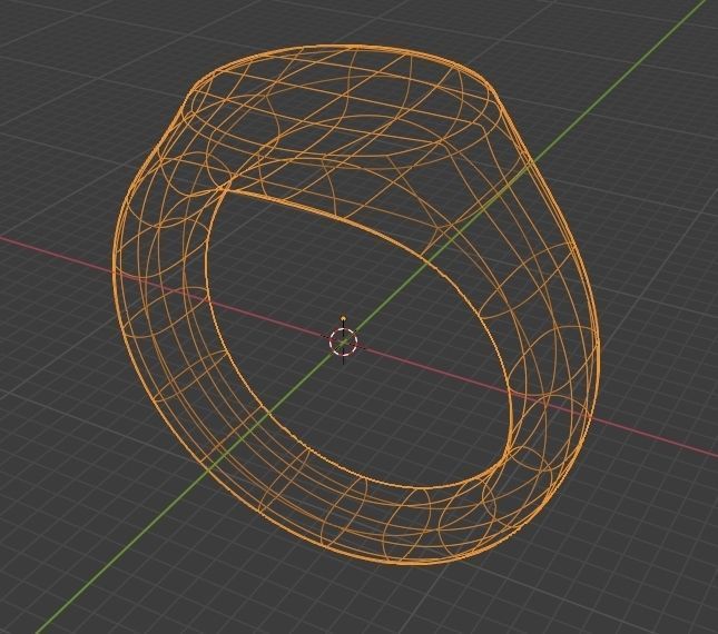 Signet Ring Low Poly 3d Print or Render ready 3D print model_10