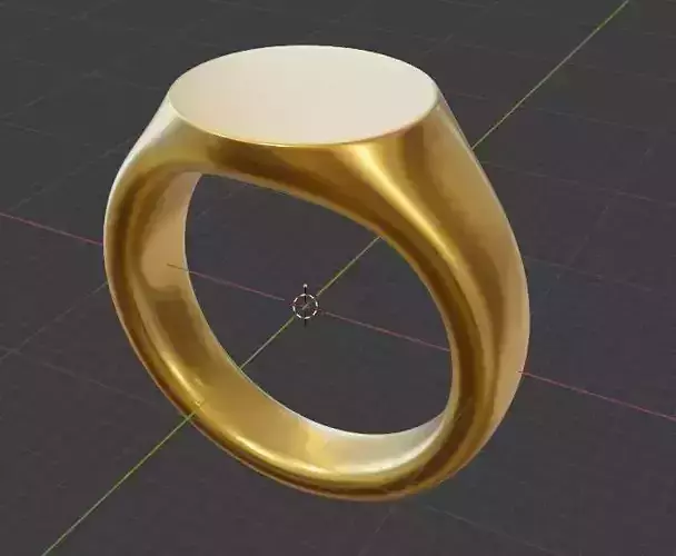 Signet Ring Low Poly 3d Print or Render ready