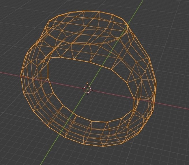 Signet Ring Low Poly 3d Print or Render ready 3D print model_11