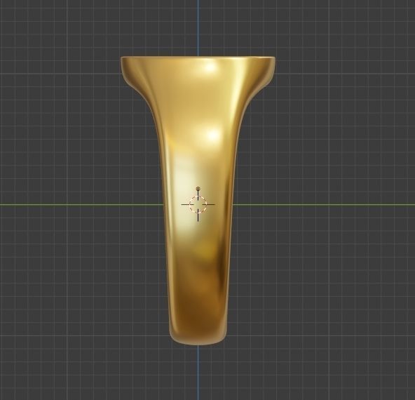 Signet Ring Low Poly 3d Print or Render ready 3D print model_5