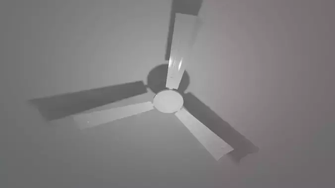 Rigged and Animated Ceiling Fan 3D model