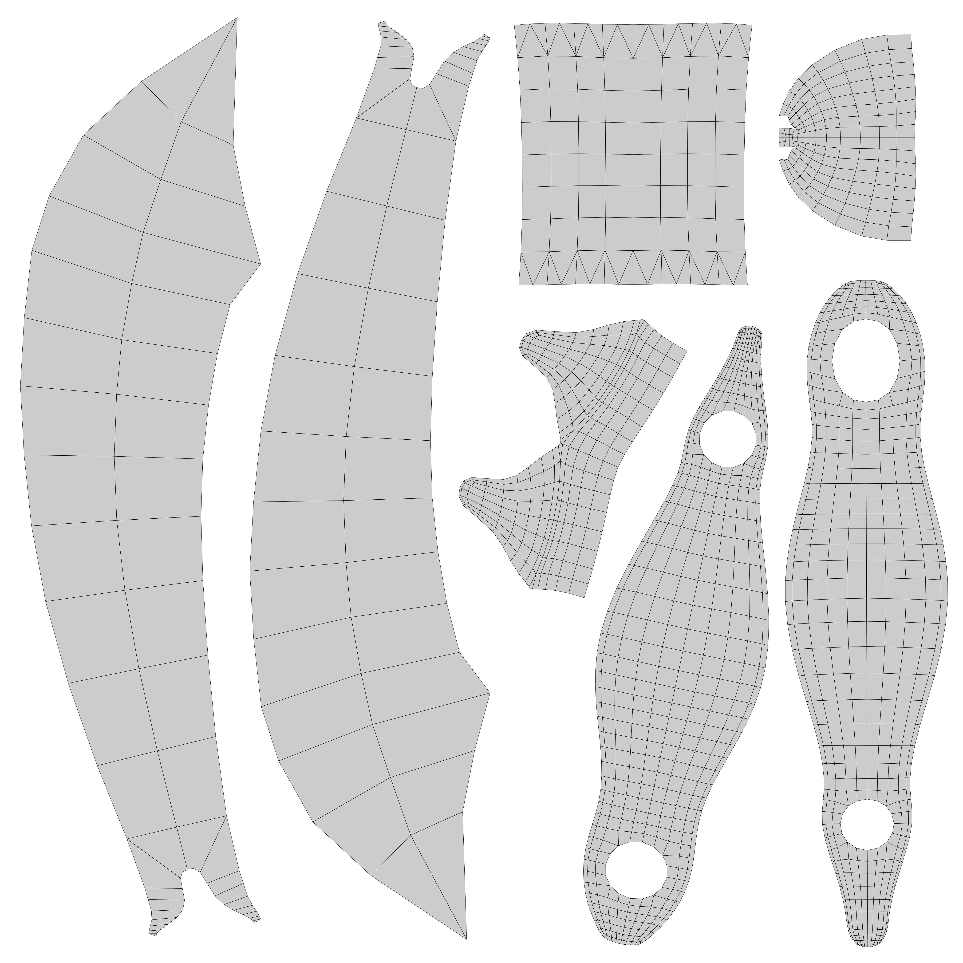 Saber Pirate Sword Low-poly 3D model_29