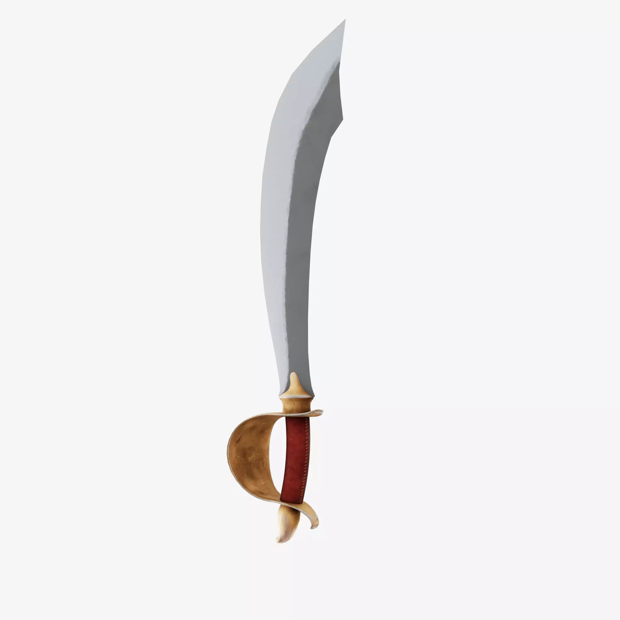 Saber Pirate Sword Low-poly 3D model_0