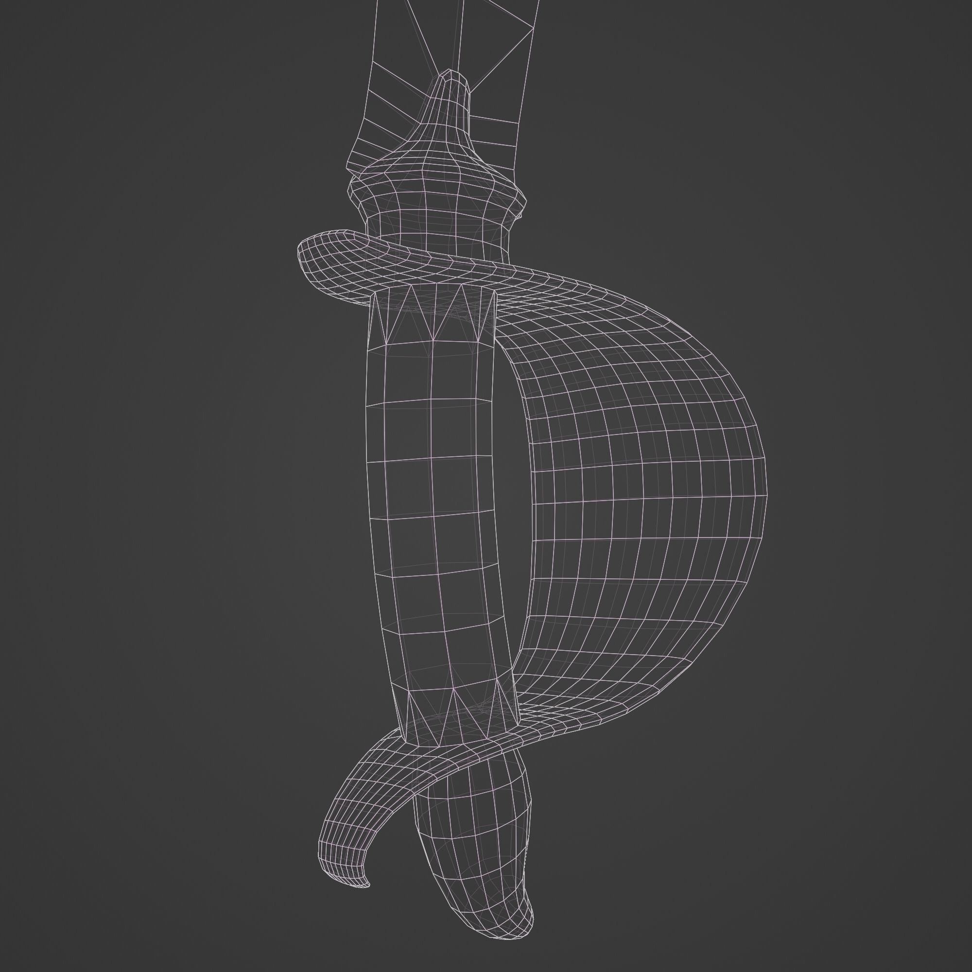 Saber Pirate Sword Low-poly 3D model_22