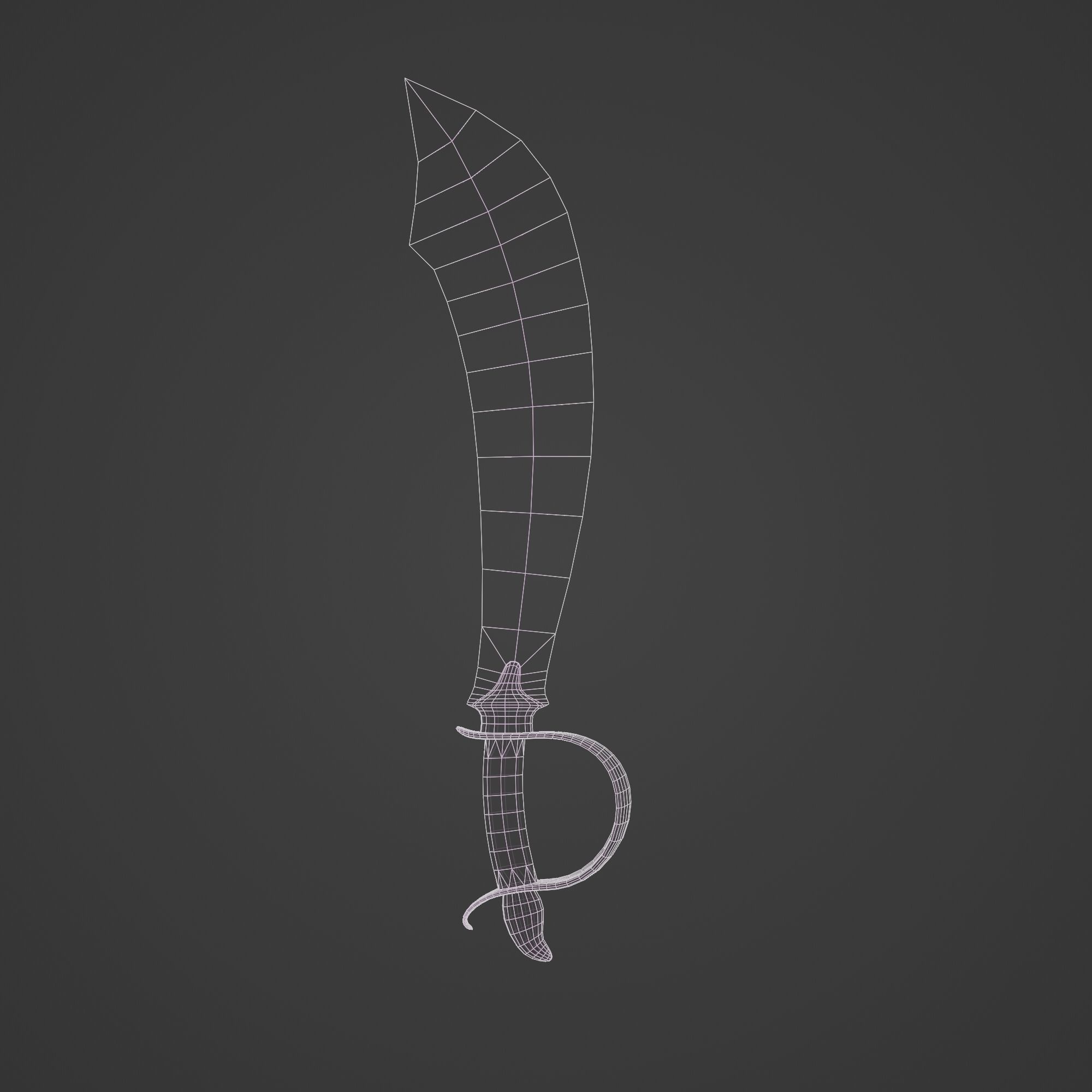 Saber Pirate Sword Low-poly 3D model_8