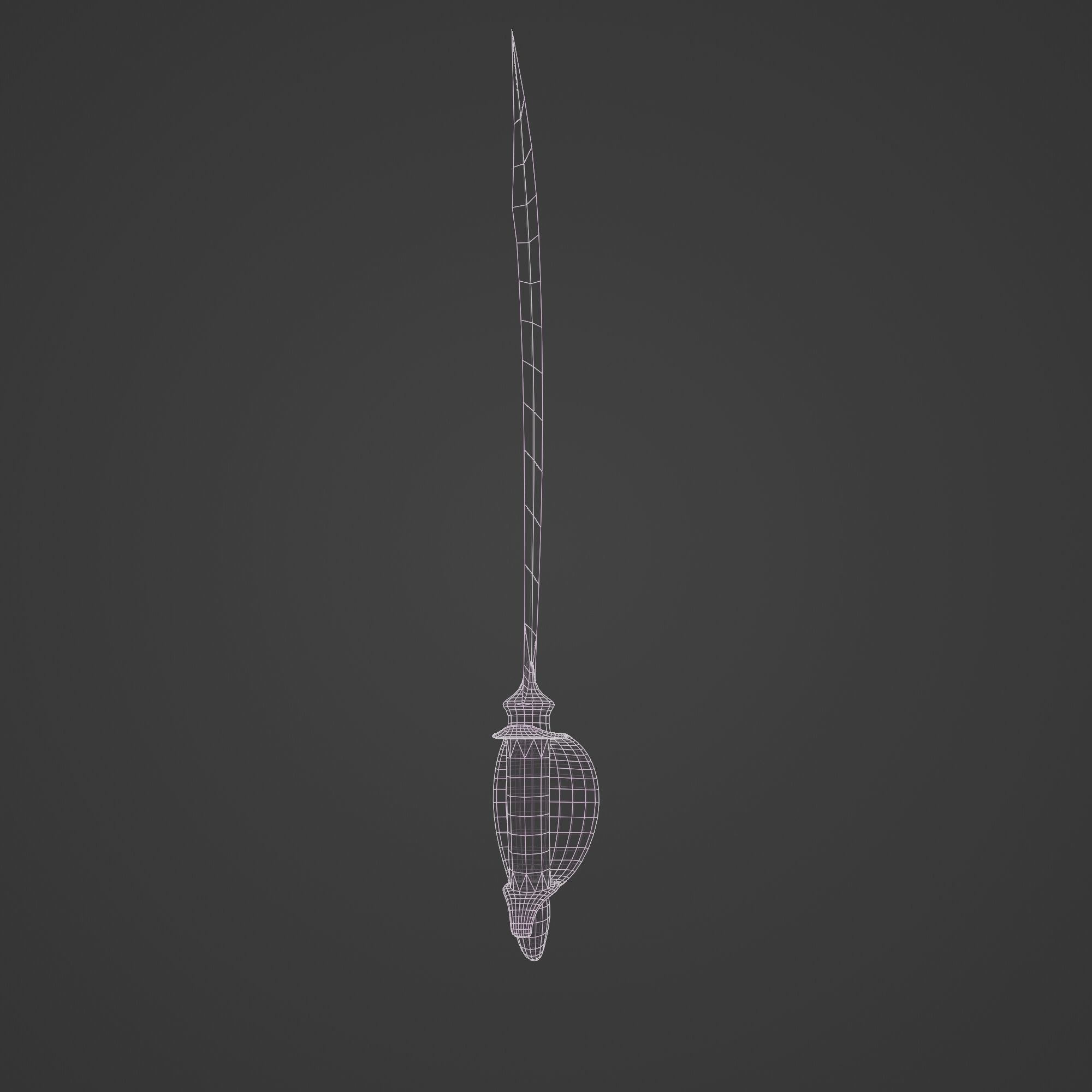 Saber Pirate Sword Low-poly 3D model_4