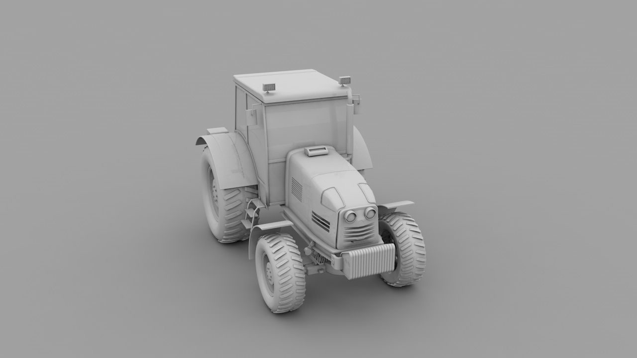 tractor 3D model_2