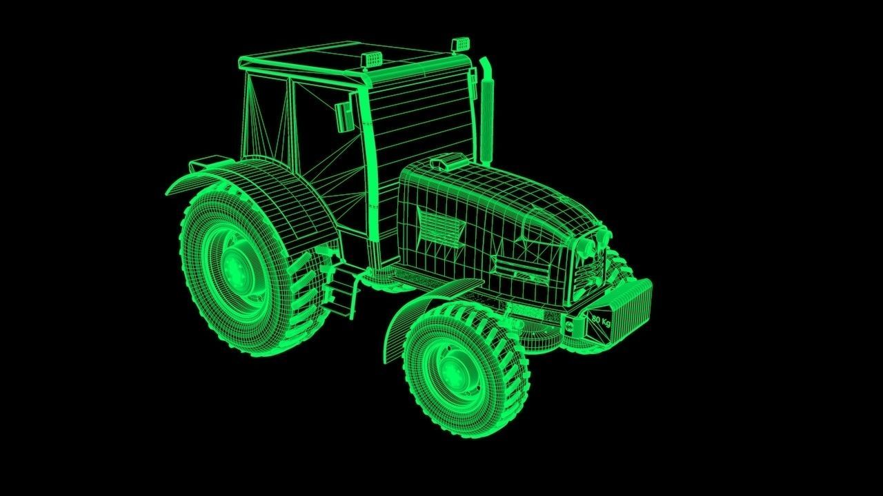 tractor 3D model_4
