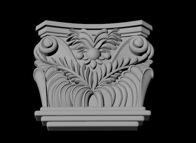 pilaster decorative column 3D model_2
