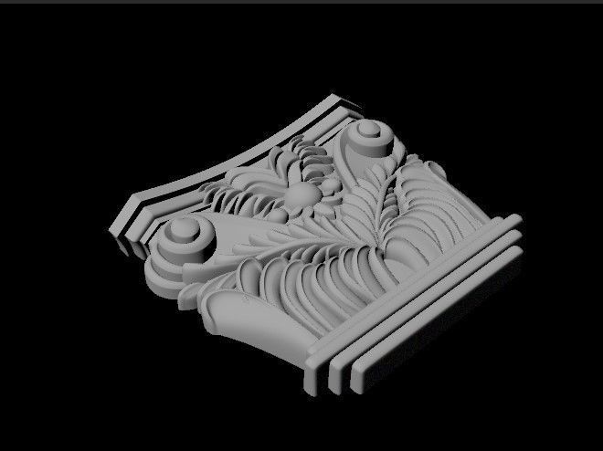 pilaster decorative column 3D model_1