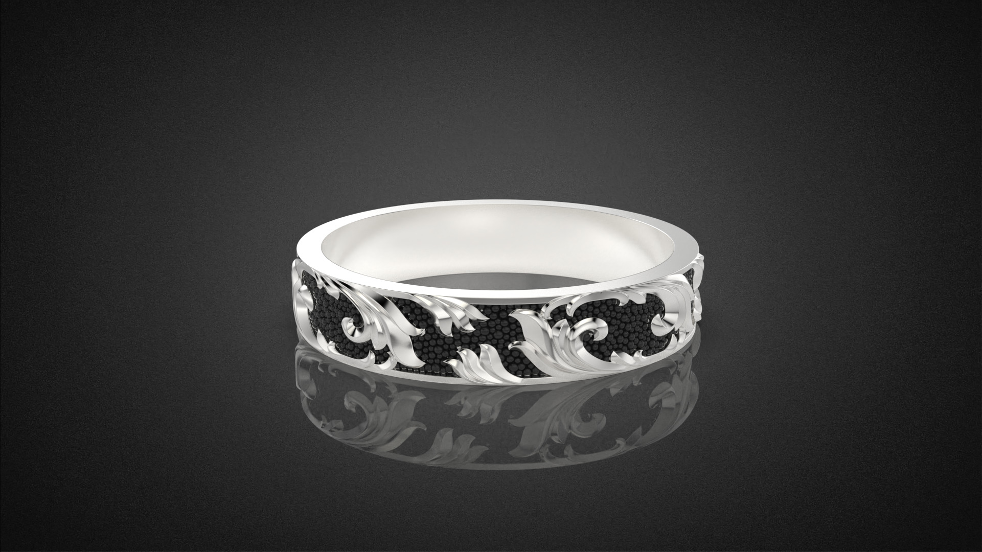 Wedding ring Golden Ratio R18 all sizes 3D print model_18