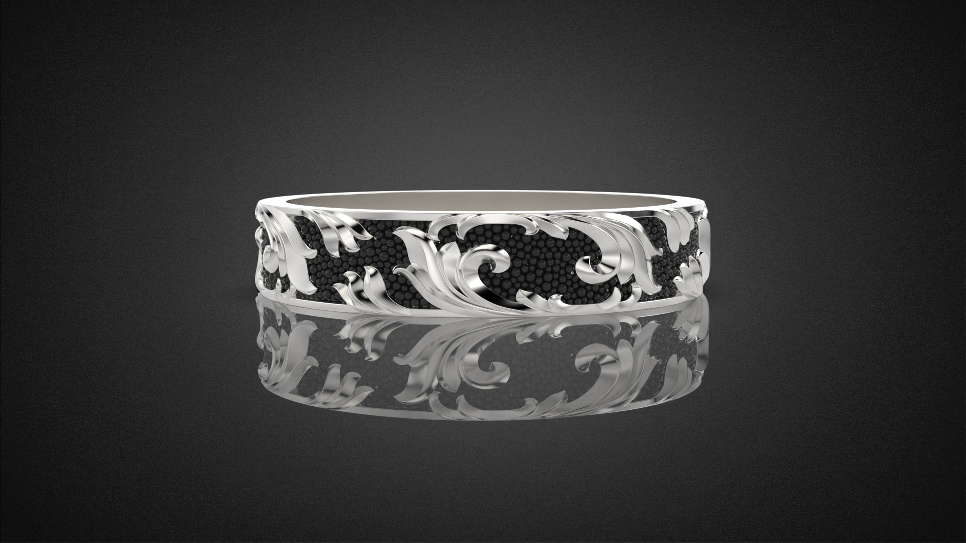 Wedding ring Golden Ratio R18 all sizes 3D print model_20