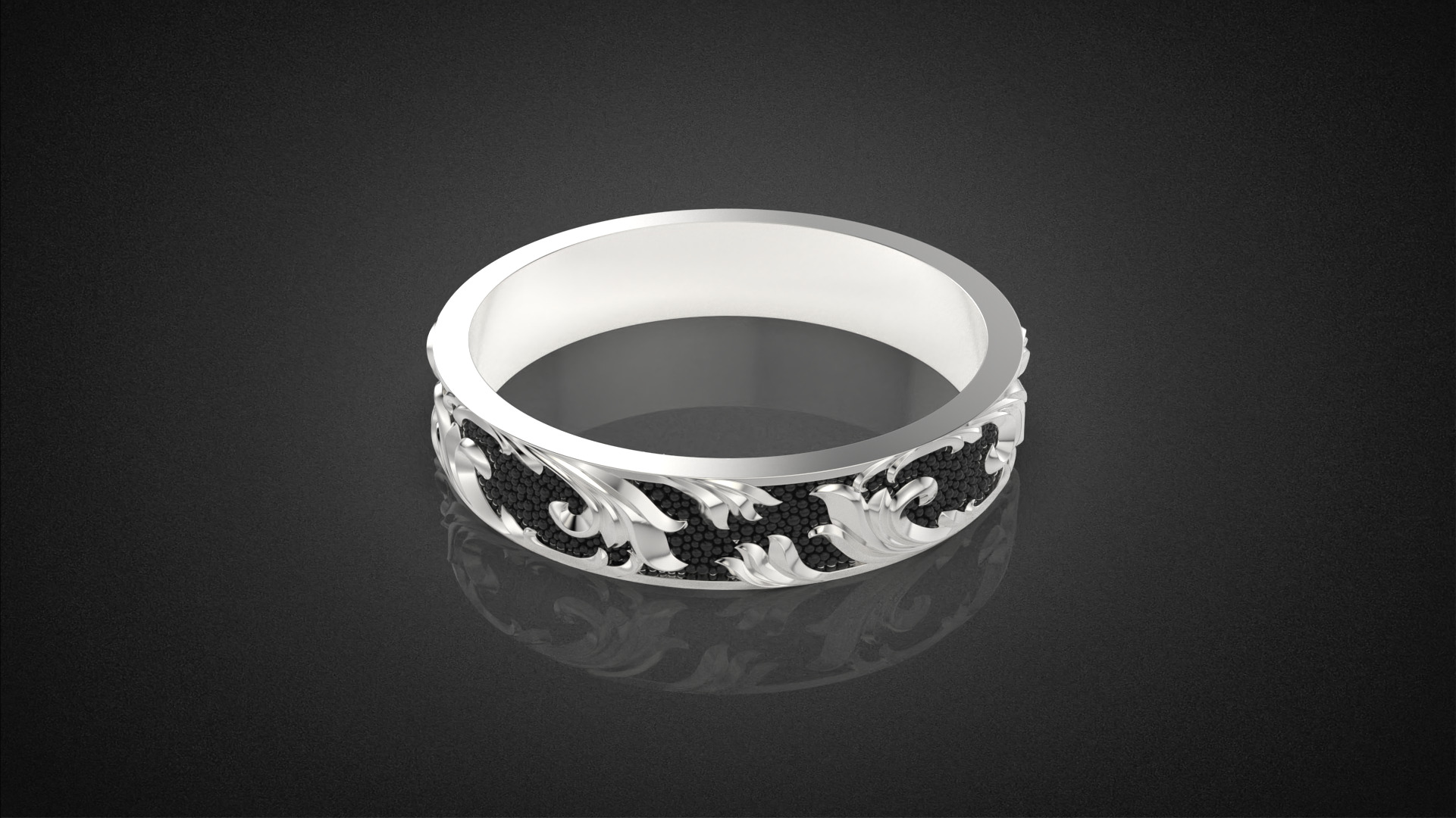 Wedding ring Golden Ratio R18 all sizes 3D print model_17