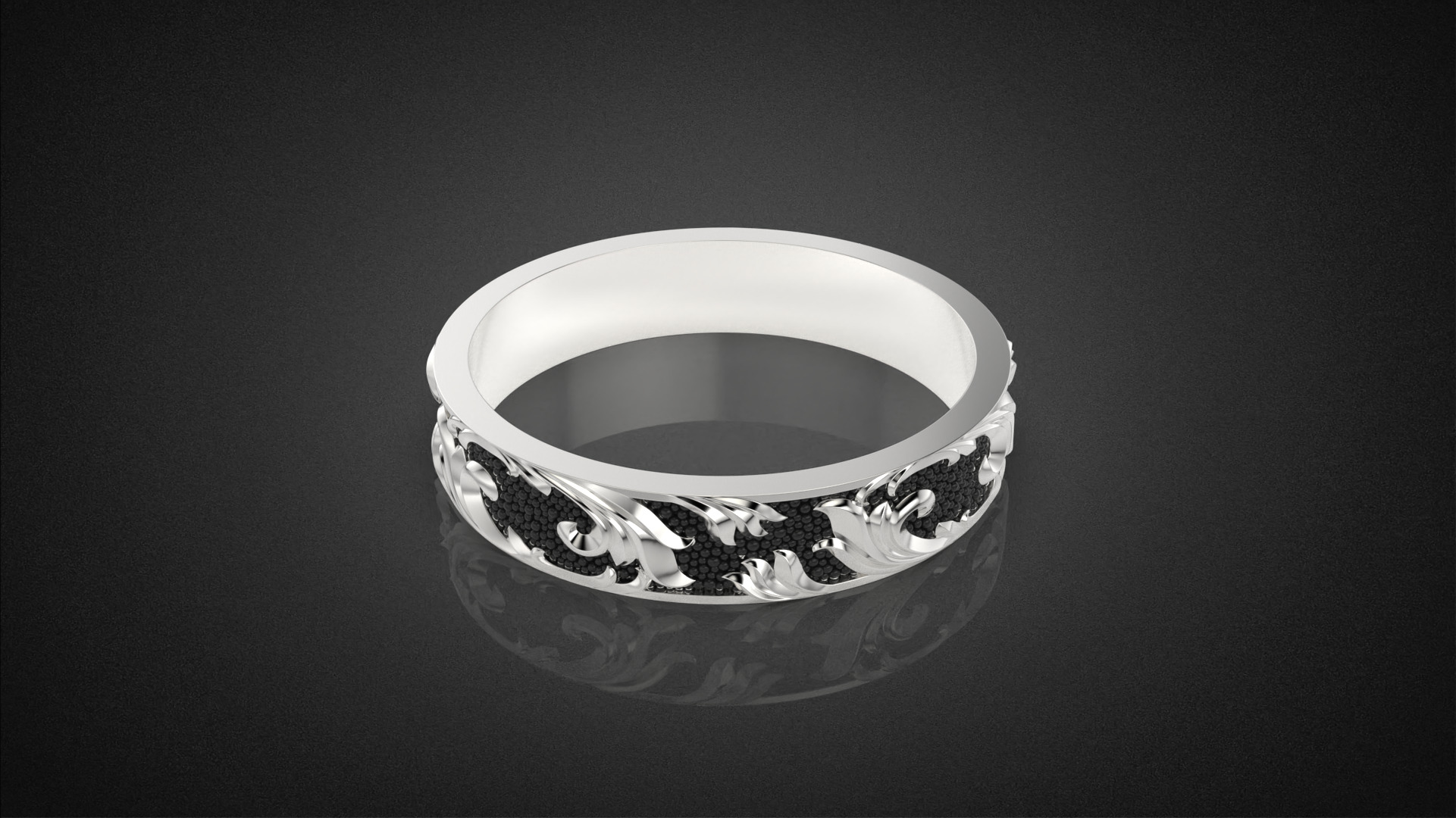 Wedding ring Golden Ratio R18 all sizes 3D print model_13