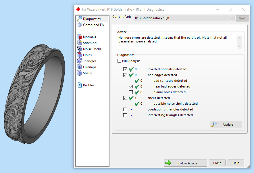 Wedding ring Golden Ratio R18 all sizes 3D print model_4