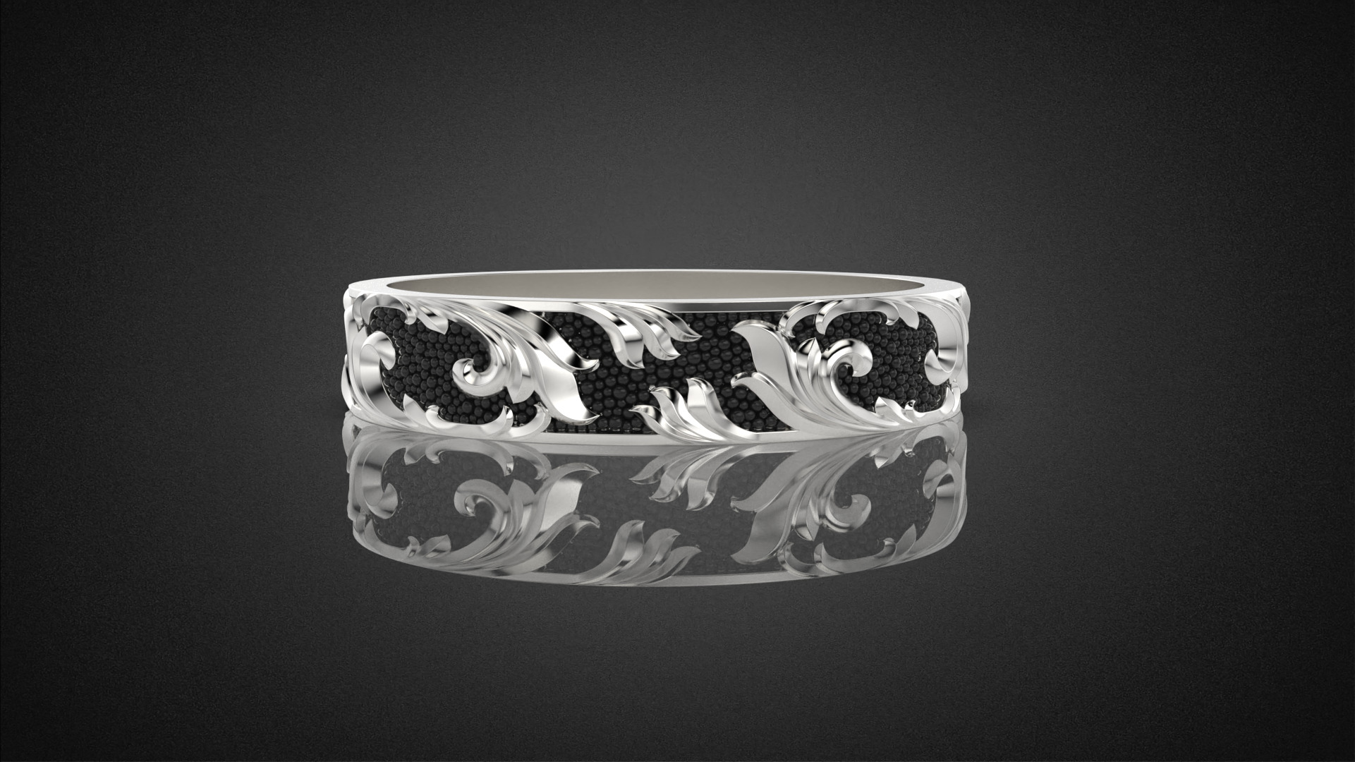 Wedding ring Golden Ratio R18 all sizes 3D print model_21