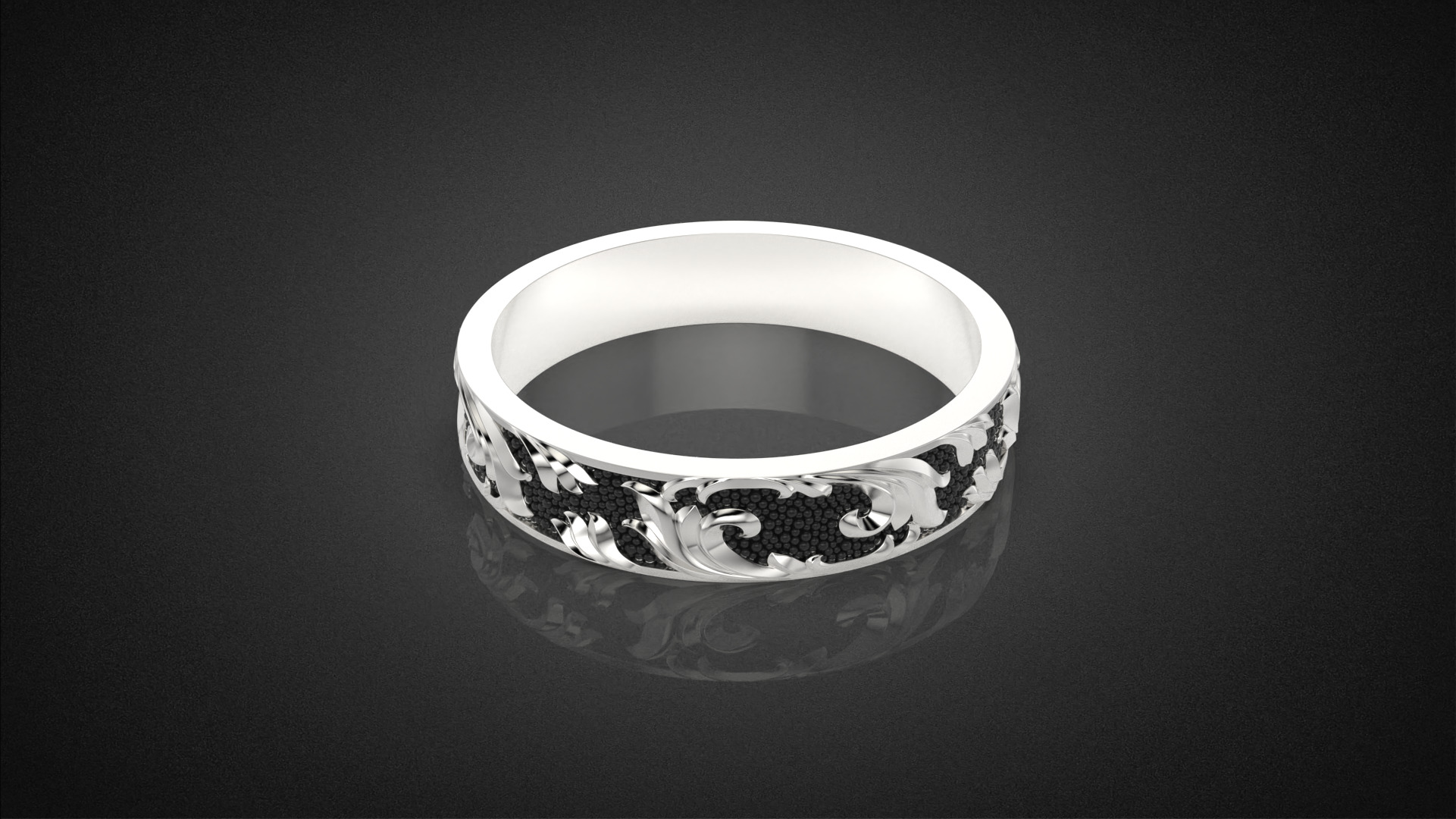 Wedding ring Golden Ratio R18 all sizes 3D print model_14