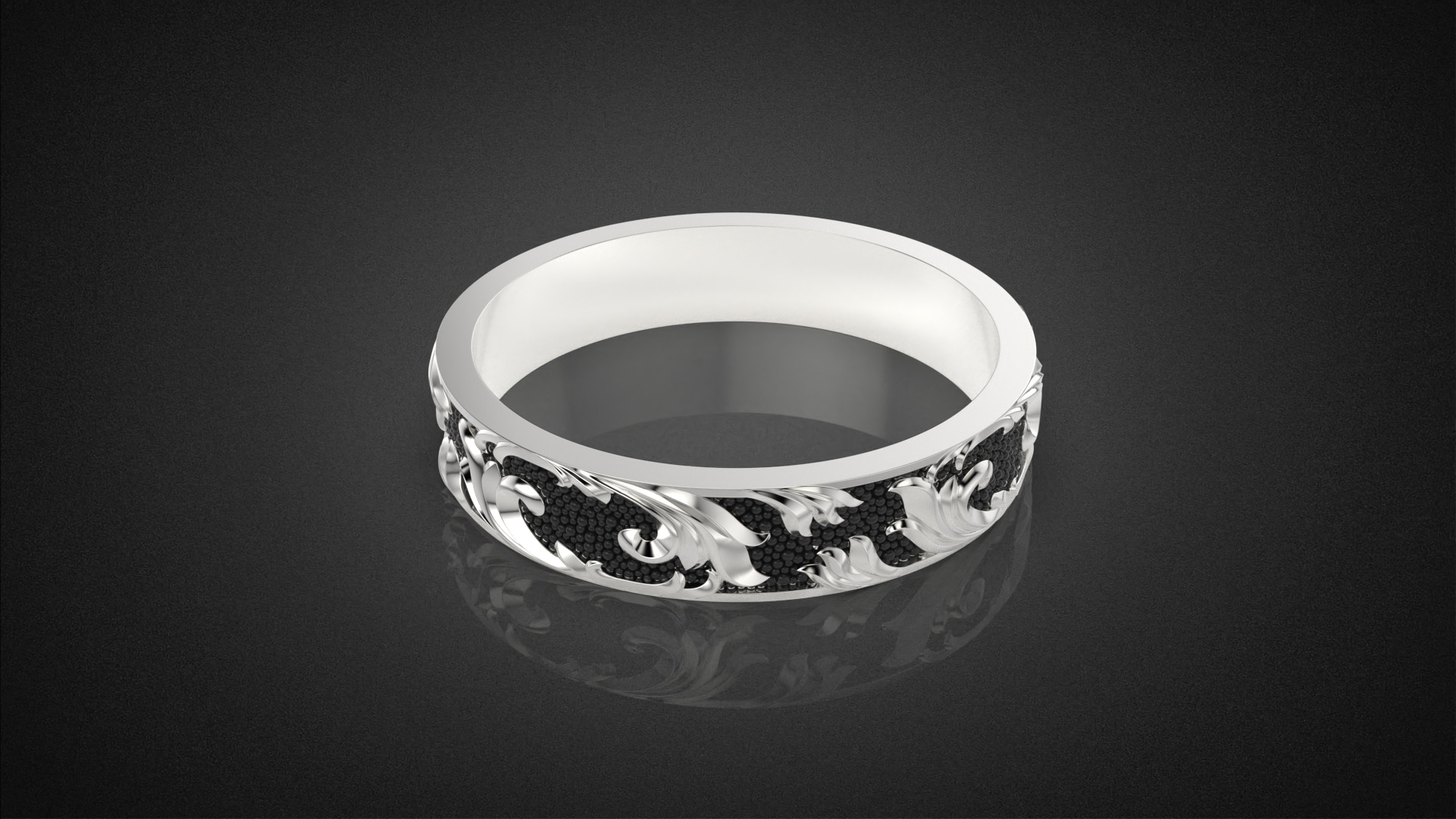 Wedding ring Golden Ratio R18 all sizes 3D print model_15