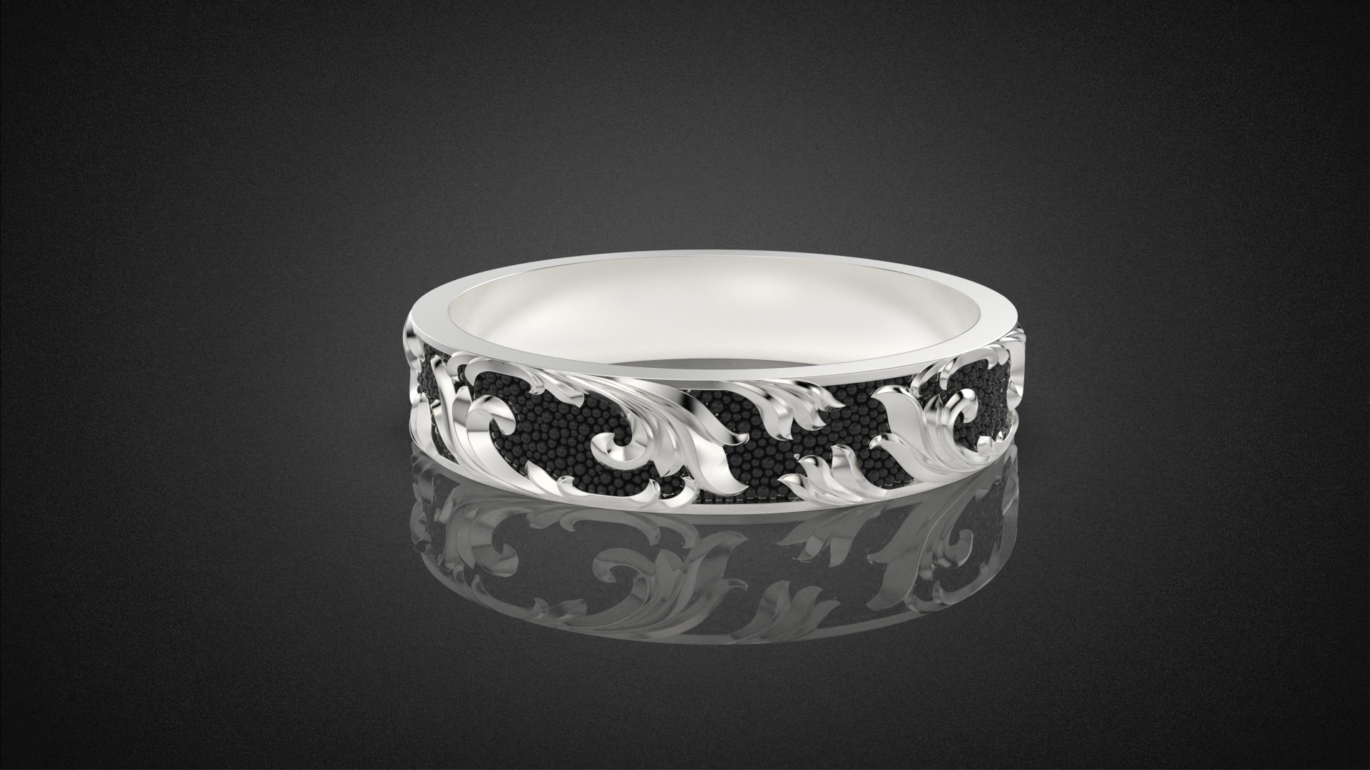 Wedding ring Golden Ratio R18 all sizes 3D print model_19