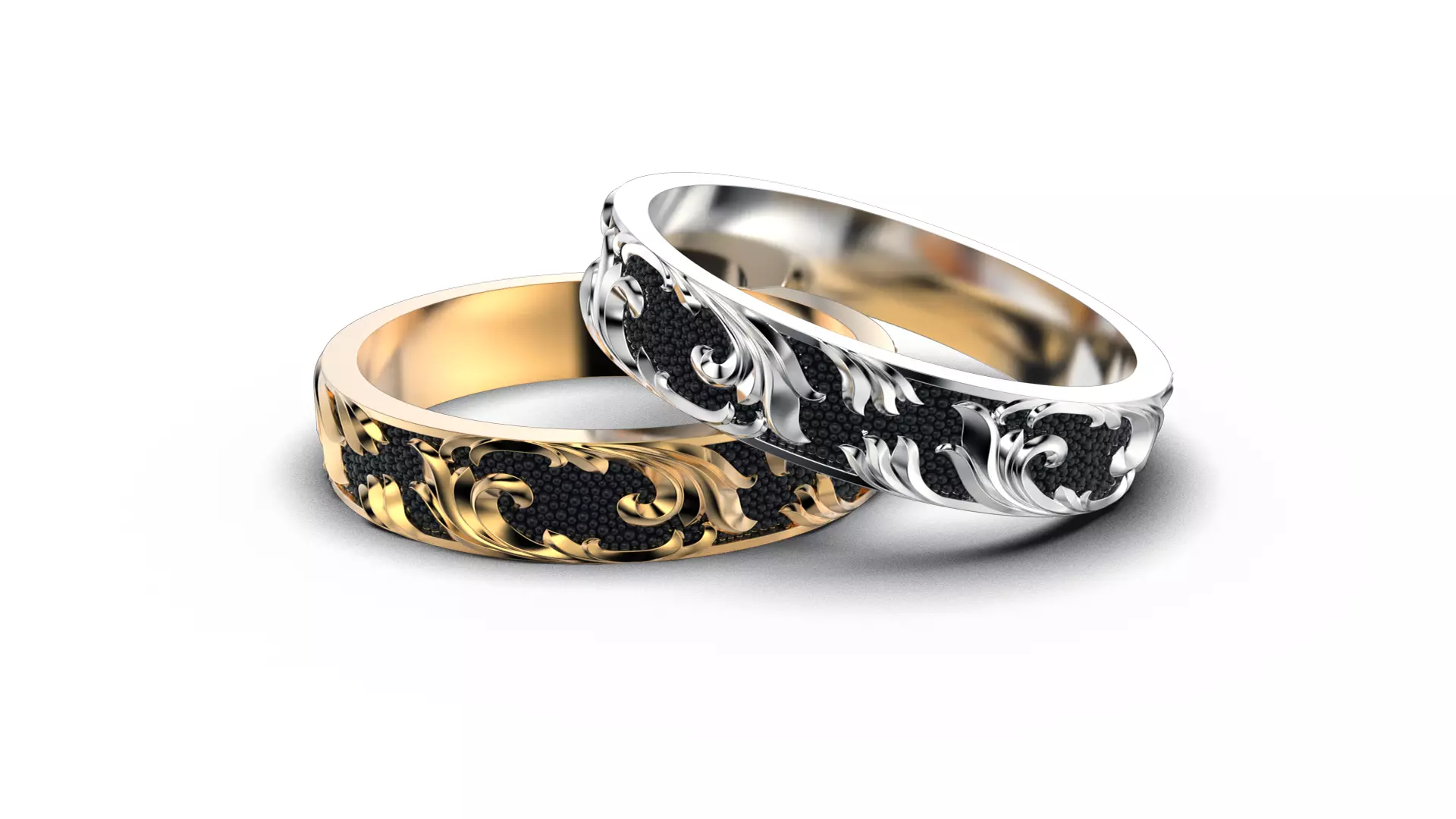 Wedding ring Golden Ratio R18 all sizes 3D print model_0