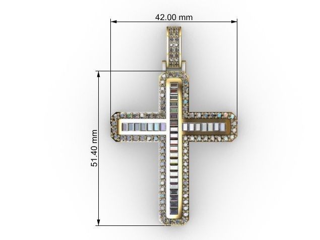CROSS PENDANT 2 3D print model_3