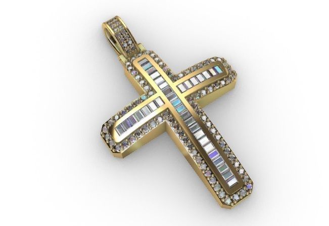 CROSS PENDANT 2 3D print model_9