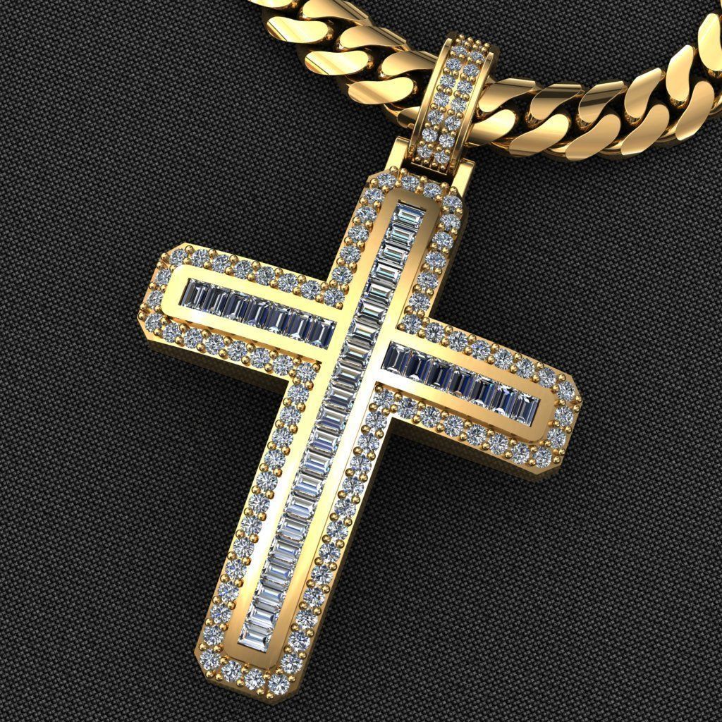 CROSS PENDANT 2 3D print model_1