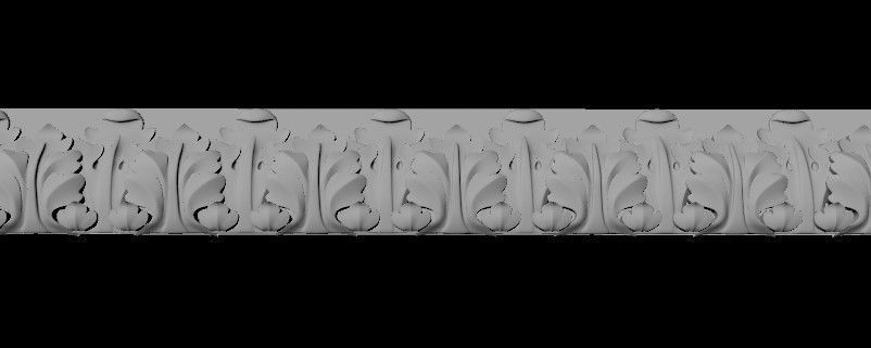 carved baguette  3D model_2