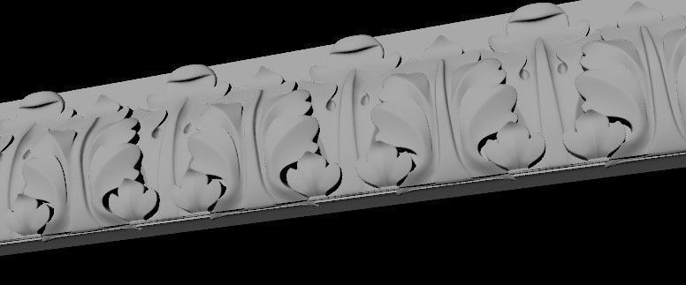 carved baguette  3D model_3