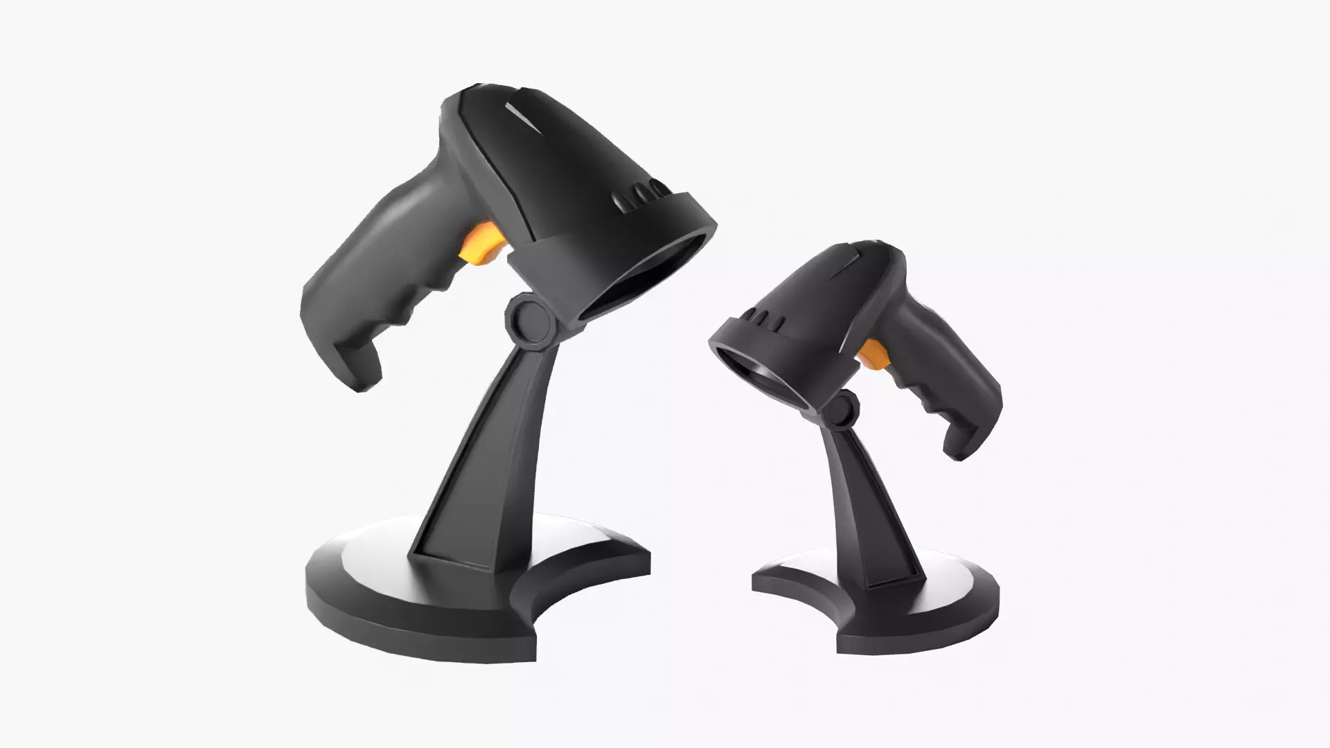Barcode Scanner Low-poly 3D model_0
