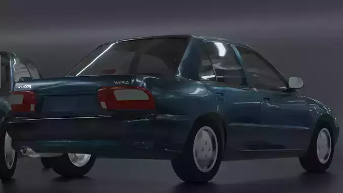 1998 Proton Wira 3D model