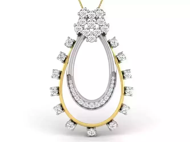 Women pendant 3dm render detail